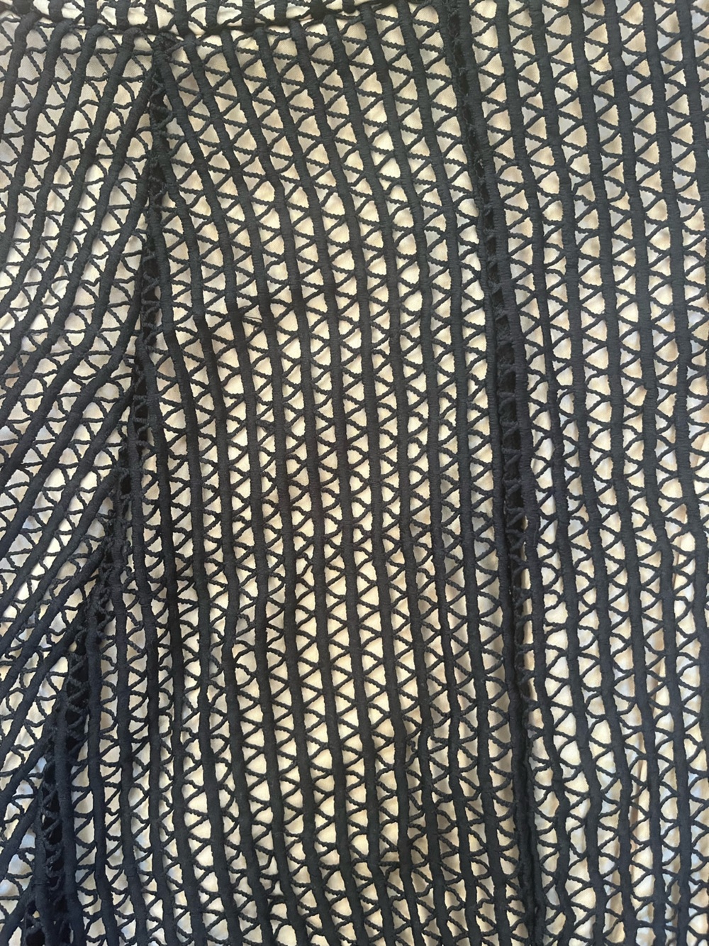 Lulu's Strapless Whimsy Goth Black and Gold Crochet Y2K Handkerchief Hem Dress - Picture 6 of 12